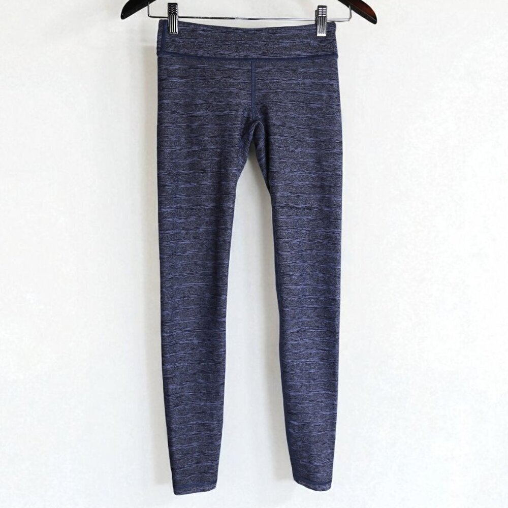 Lululemon Ivivva Rulu Rhythmic Tight Black Ribbed Leggings Active Girl's Size 10